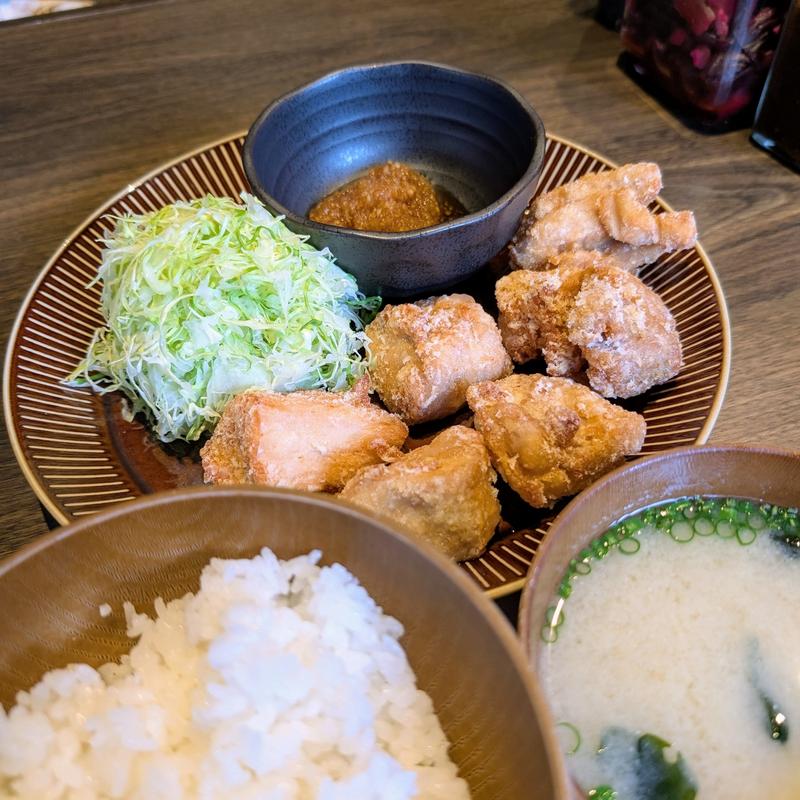 唐揚げ定食(ひな鳥素揚げ みず野)
