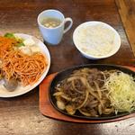 エゾ鹿鉄板焼き
