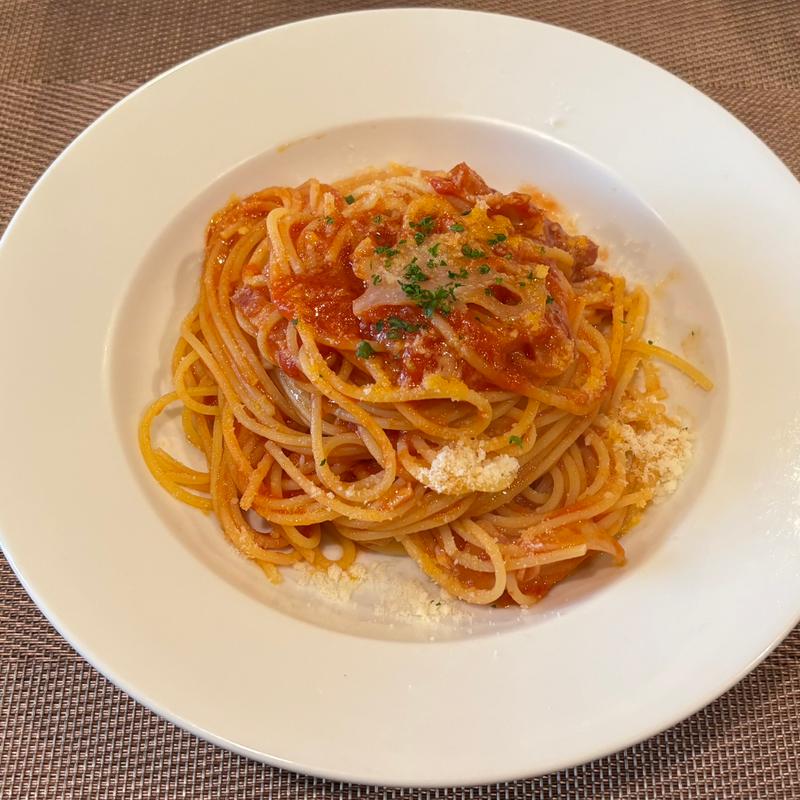 ベーコンとレンコンのアラビアータソース(La Coccinella （ラコッチネッラ）)