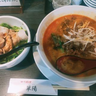 ミニ雲白肉丼セット(坦々麺)