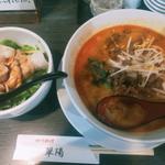 ミニ雲白肉丼セット(坦々麺)(翠陽)