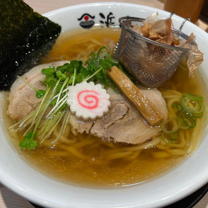 貝煮干し中華そば握り5貫盛りセット(巻き鮨・中華そば浜八)