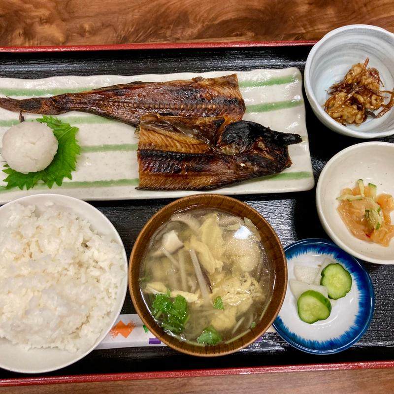 山びこ定食（ほっけ）(山びこ・ファーマーズマーケット)