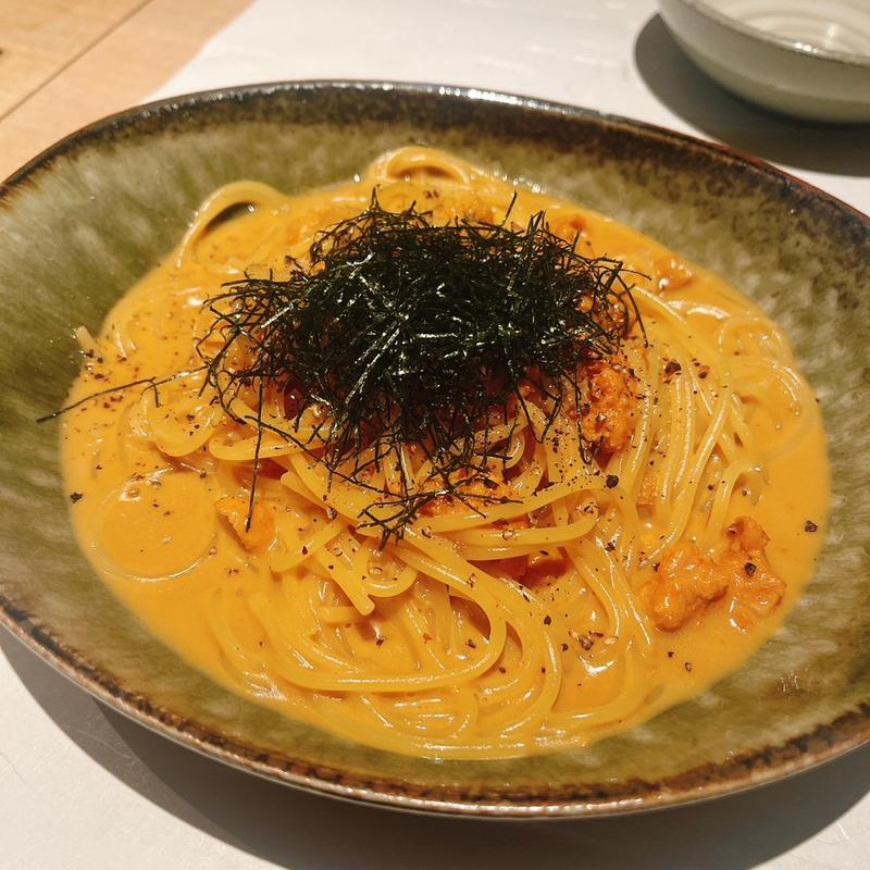 うにクリームパスタ(上本町 富喜)