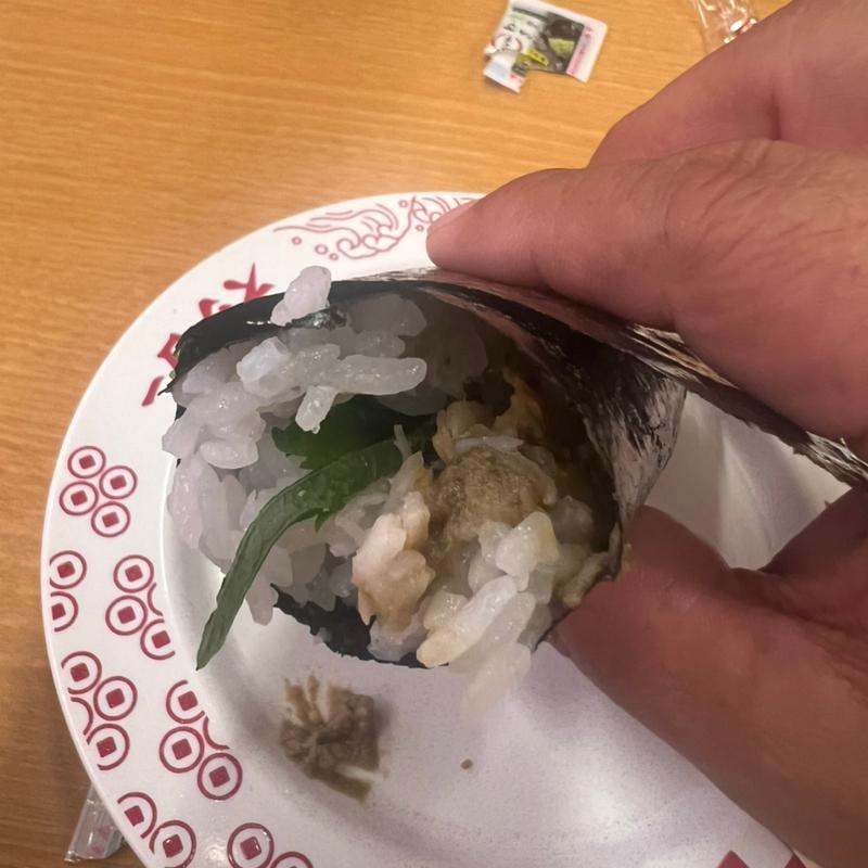 本ズワイガニの手巻き(スシロー 三木店)