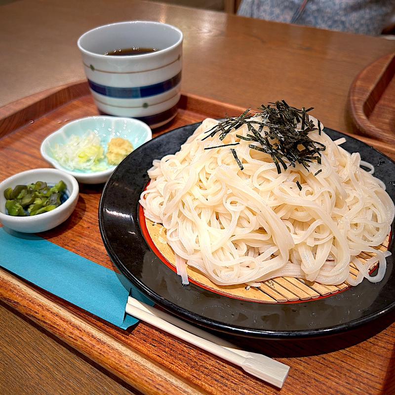 稲庭うどん(冷・大盛り)(ひっつみ庵)