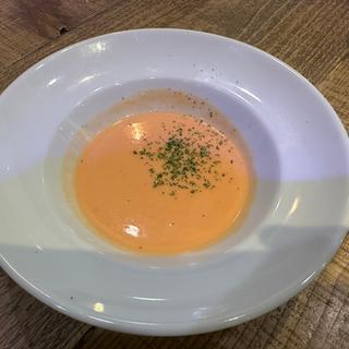 春にんじんのポタージュ(パスタランチセット)(マザームーンカフェ umie店)