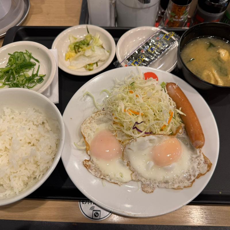 ソーセージエッグ定食(松屋 参宮橋店 )