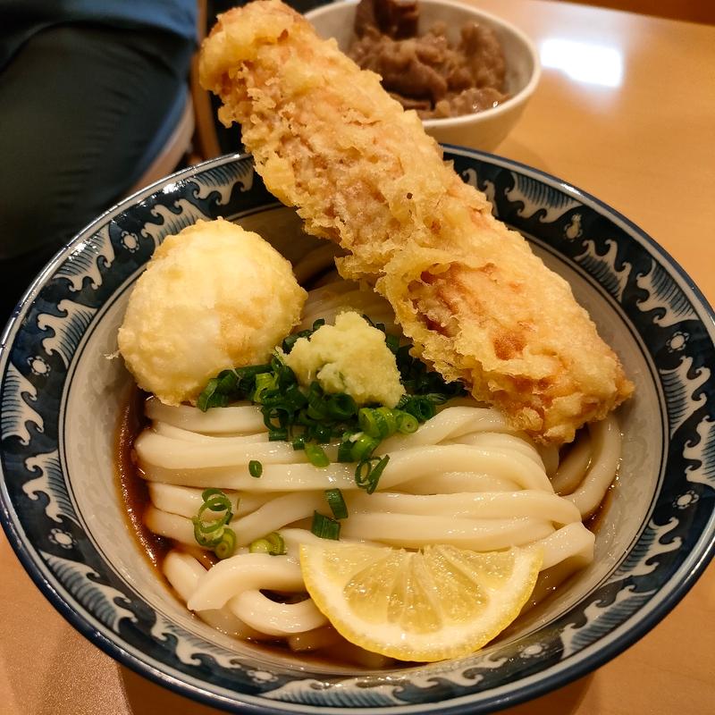 ちく玉天ぶっかけうどん(並)(梅田　釜たけうどん )