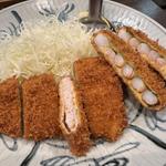 とんかつエビカツの盛合せ定食