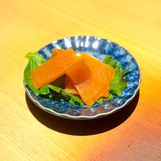桜島大根味噌漬け(とんかつと、しゃぶしゃぶ。黒豚ふくや)