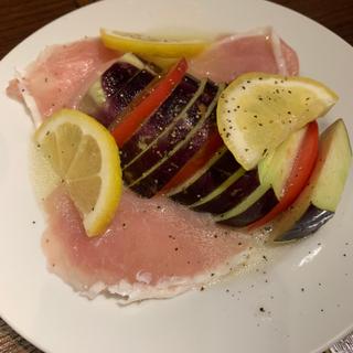 水茄子と生ハムのカルパッチョ(清龍 池袋西口店)