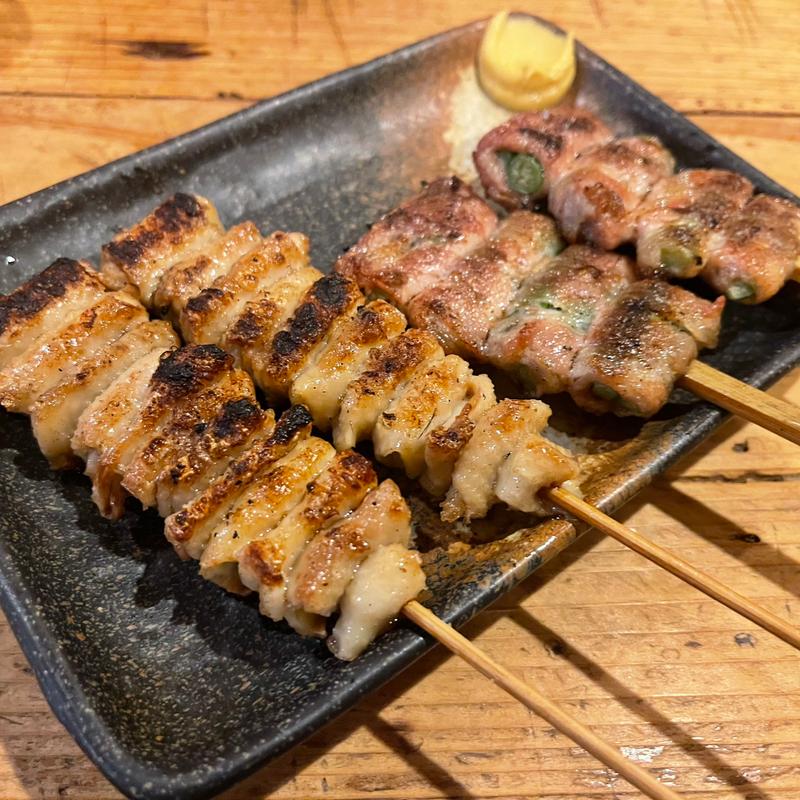 にんにくの芽肉巻き・かわ(はじめ )