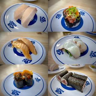 オーガニックはまち、まぐろユッケ、あぶり焼きはらす、大葉生たこ、うな玉、鉄火巻