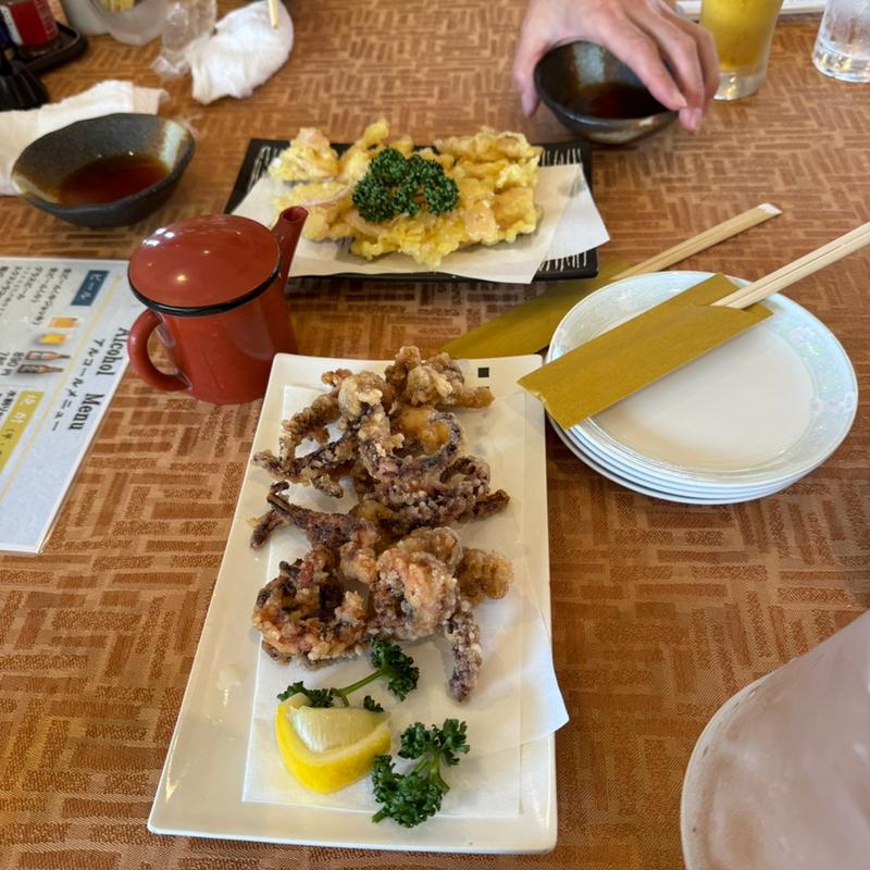 岩下新生姜天　イカゲソ唐揚げ(東武藤が丘カントリー倶楽部)
