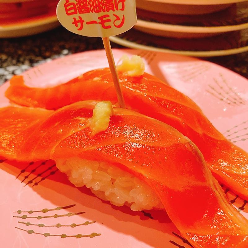 サーモン白醤油漬け(根室花まる 大同生命札幌ビルmiredo店)