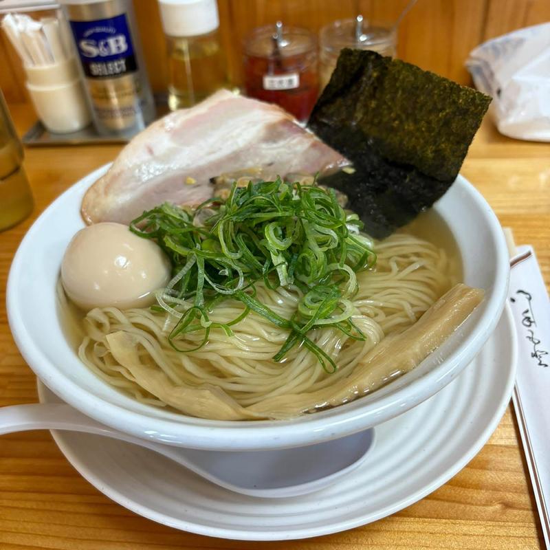すっきり貝汁ラーメン 大盛 味玉(快晴屋)