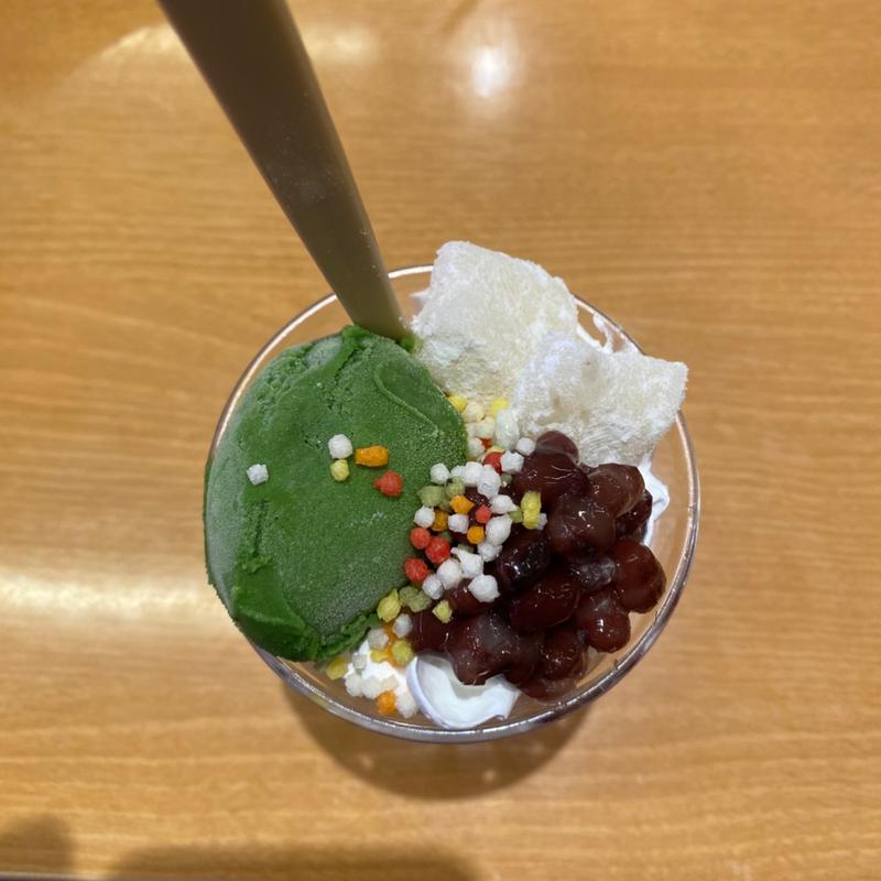 老舗茶舗のいろどりお抹茶パフェ(スシロー 初芝店)