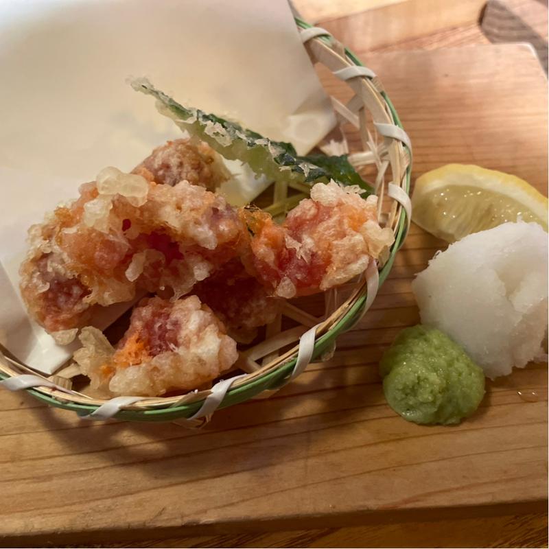 すじ子の天ぷら(地酒と道産食材一笑 別邸)