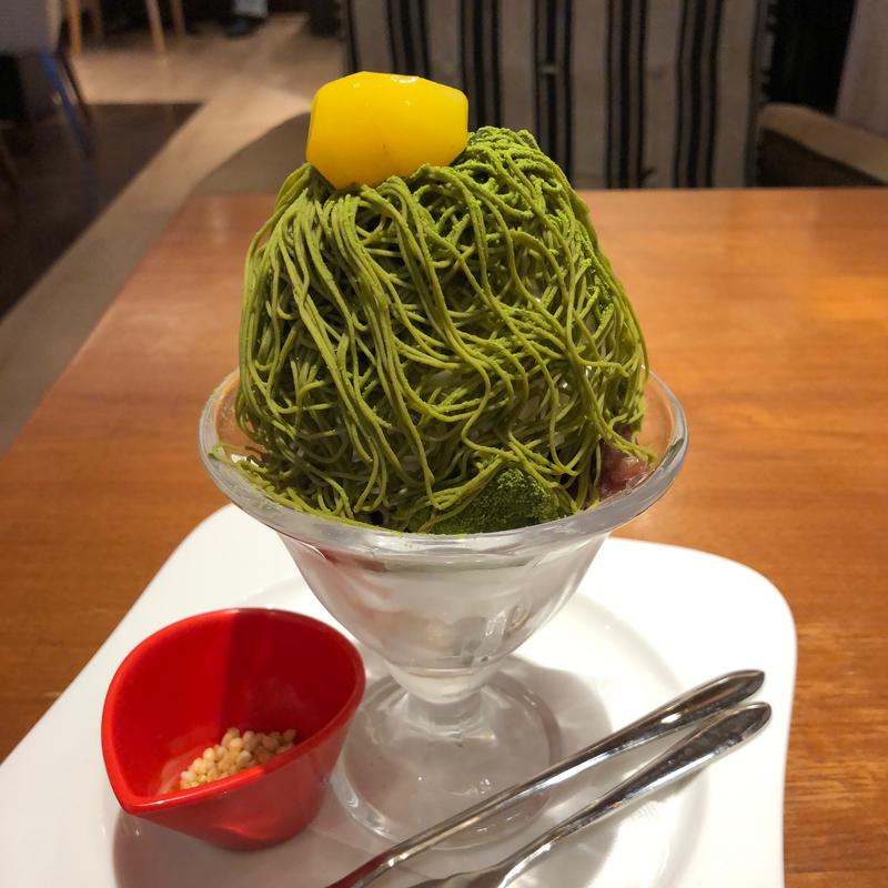 搾りたて抹茶モンブランパフェ(むさしの森珈琲 流山おおたかの森店)