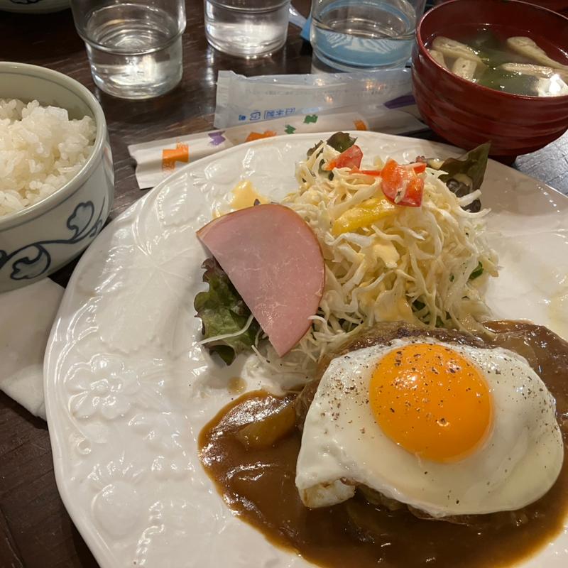 デミグラスハンバーグ定食(茜)