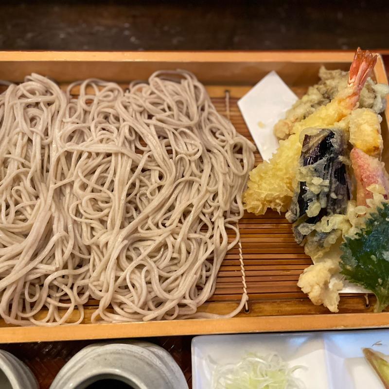 十割蕎麦天ぷら付き(そば蔵諏訪インター店)