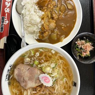 佐野ラーメン カレーセット(青竹手打ち佐野らーめん萬)