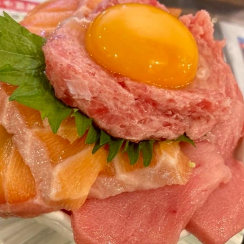 マグロトロ・生サーモン丼(こたや)