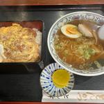 醤油ラーメンカツ重