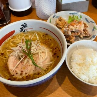 天然塩ラーメン(唐揚げセット)(塩元帥 京田辺店 )