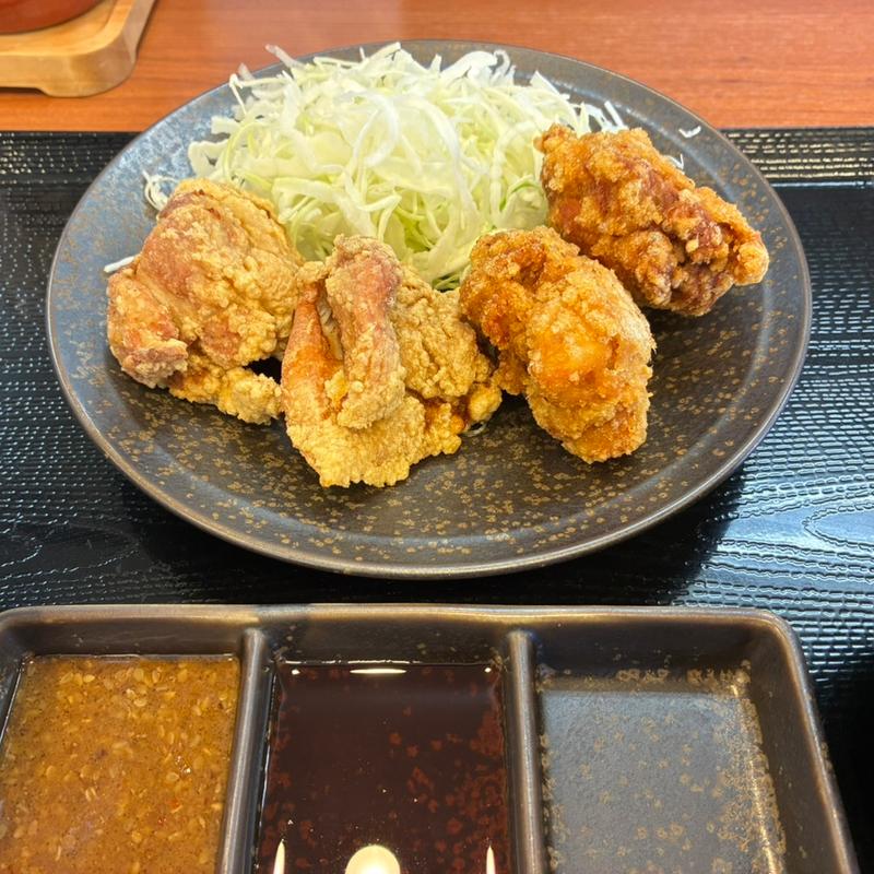 にんにくからあげ合盛り定食(からやま 大東赤井店)