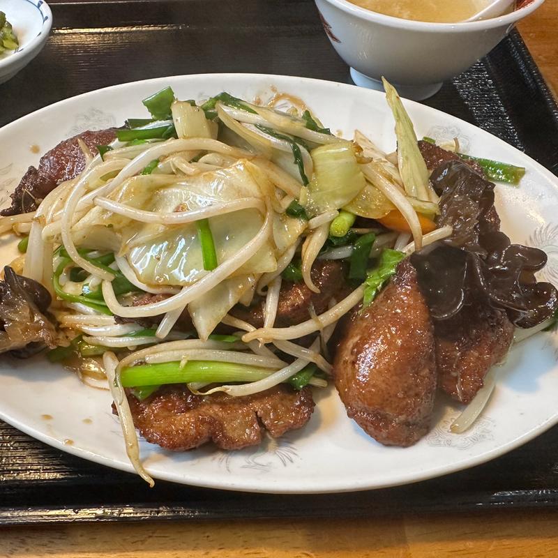 レバニラ炒め定食(桃源)