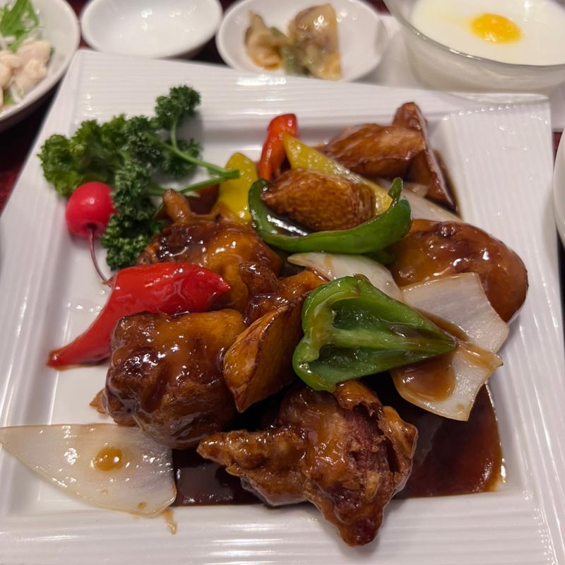 黒酢スブタ定食(中華旬彩料理 東方紅 アトレ恵比寿店)