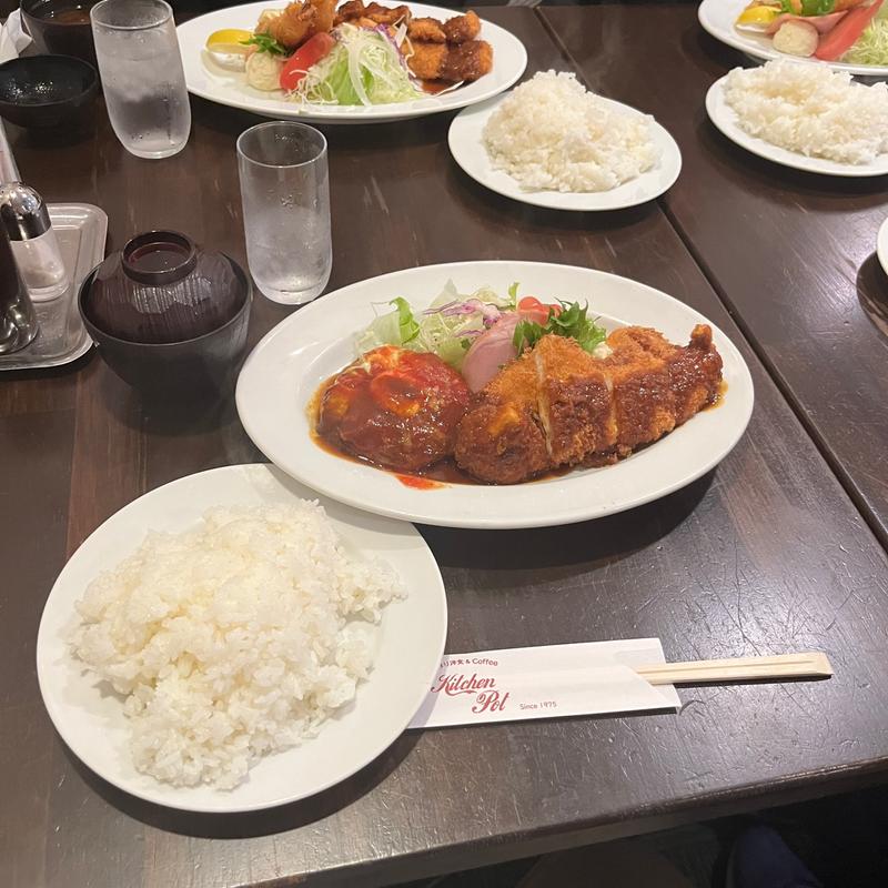 コンビセット（ハンバーグとチキンカツ）(キッチンぽっと )