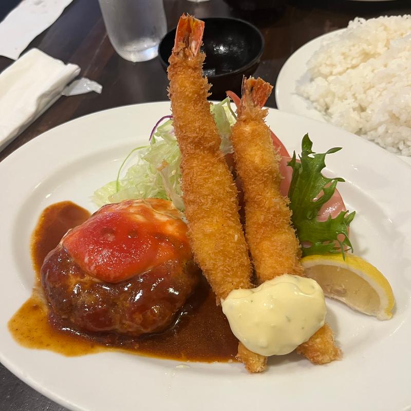 コンビセット(エビフライとハンバーグ)(キッチンぽっと )