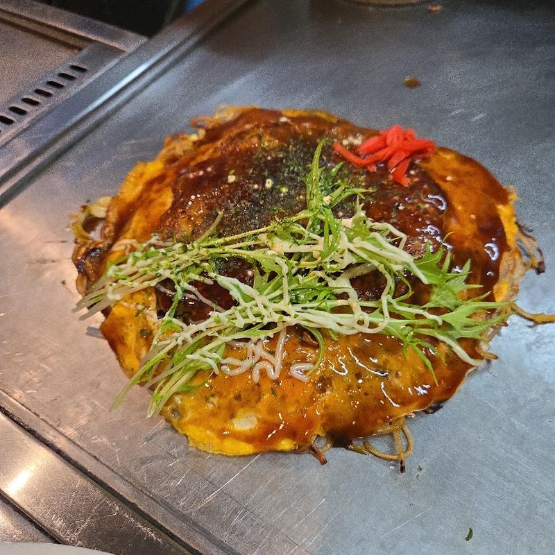 大豆モダン焼き【豚　山芋　山苗】(鉄板屋大豆酒処小豆)