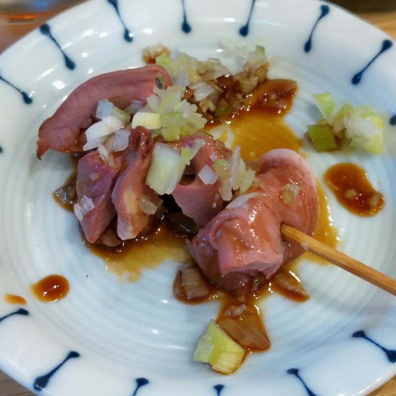 ハツ刺し串(鉄板ホルモン 五の五 ぴおシティ桜木町店)