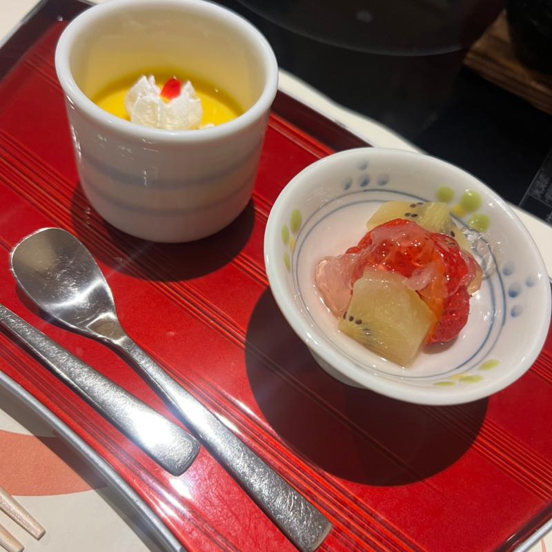 マンゴープリン 讃岐ゴールド 苺 桜花ジュレ(ことひら温泉 御宿 敷島館)