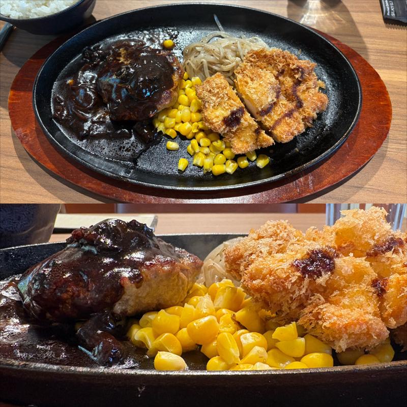 日替りランチ・ハンバーグ&チキンカツ(洋食シーザー)