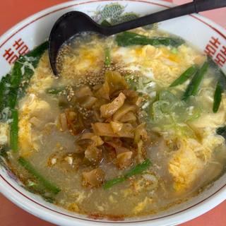 ニラ玉ザーサイラーメン
