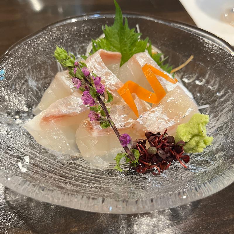 お造り　鯛の昆布締め(つむじ)