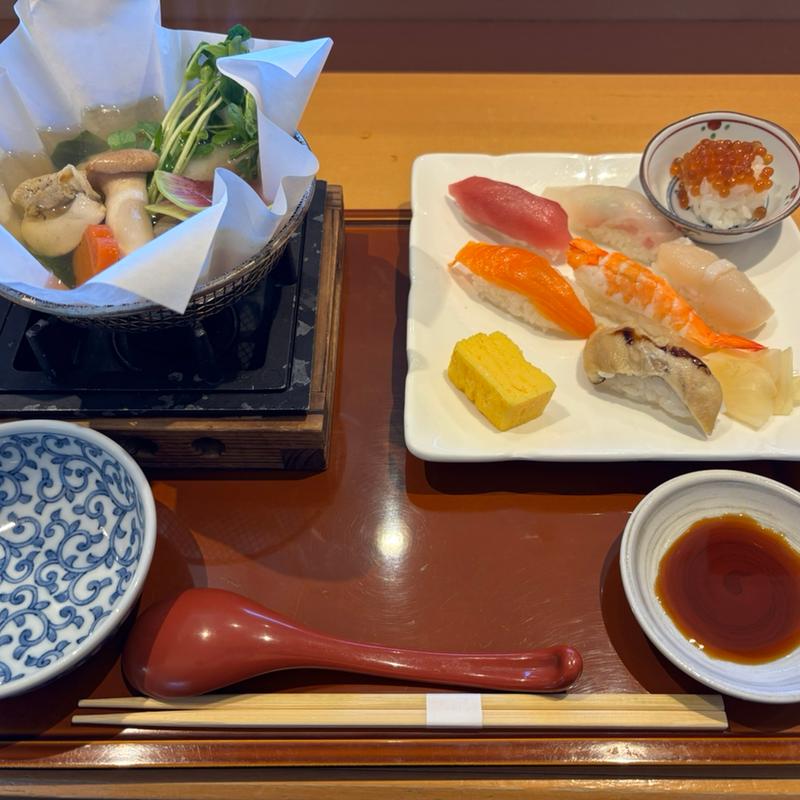 江戸の朝定食(鮨玉かがり 天ぷら玉衣)