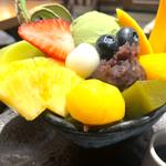 ほうじ茶と玄米茶のあんみつ(果実園リーベル 渋谷ヒカリエ店)