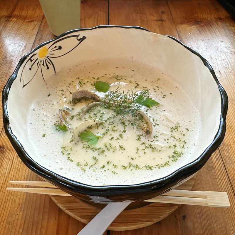 アサリのクリーム麺(らーめんあたりや)