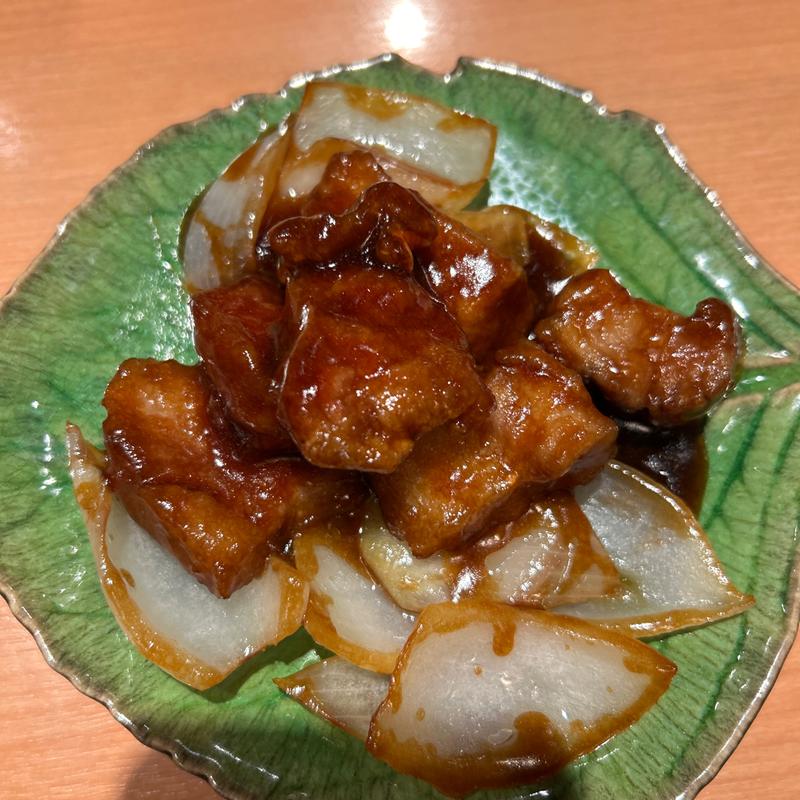 霧島オリーブ赤豚の〝漆黒〟黒酢餡がらめ(ヱビスバー 札幌アピア店 (YEBISU BAR Sapporo Apia))