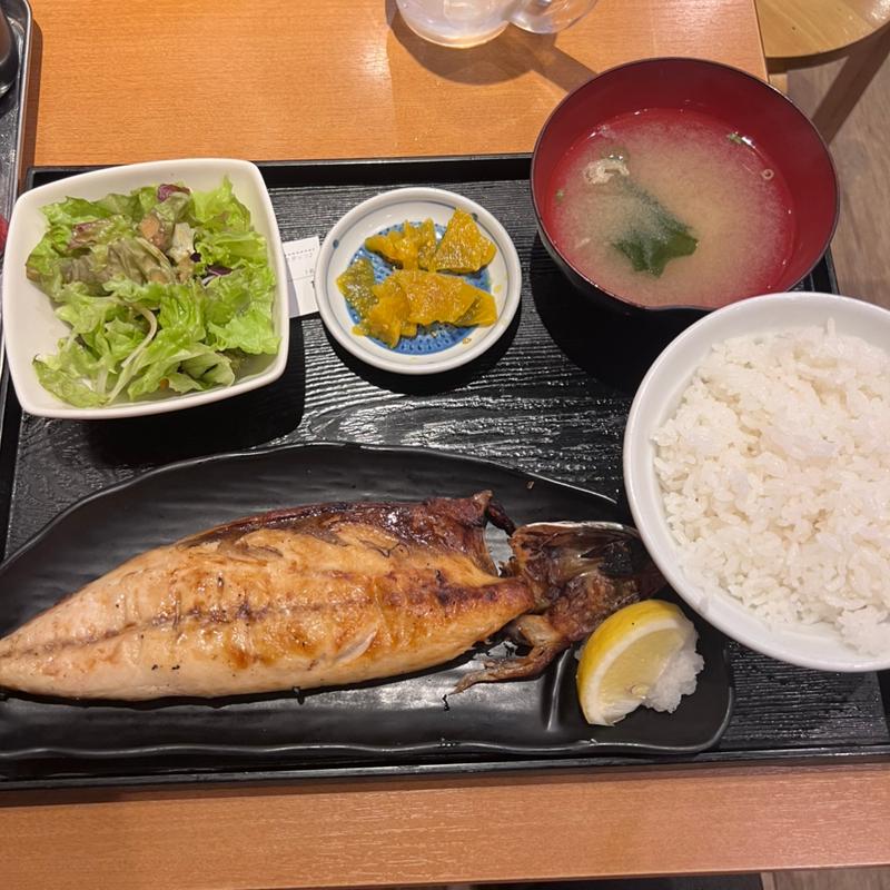 さば一夜干し定食(鳥楽酒場芝浦店)