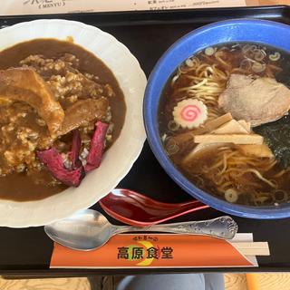 ラーメンカレーセット(ハッピー食堂)