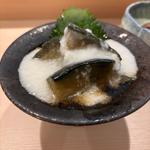丸茄子の揚げ浸しとろろかけ