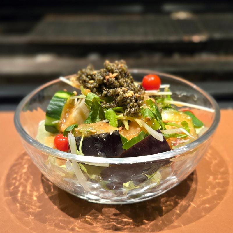 水茄子のサラダ(やきとり南)