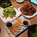 豆腐サラダ・餃子・手羽先